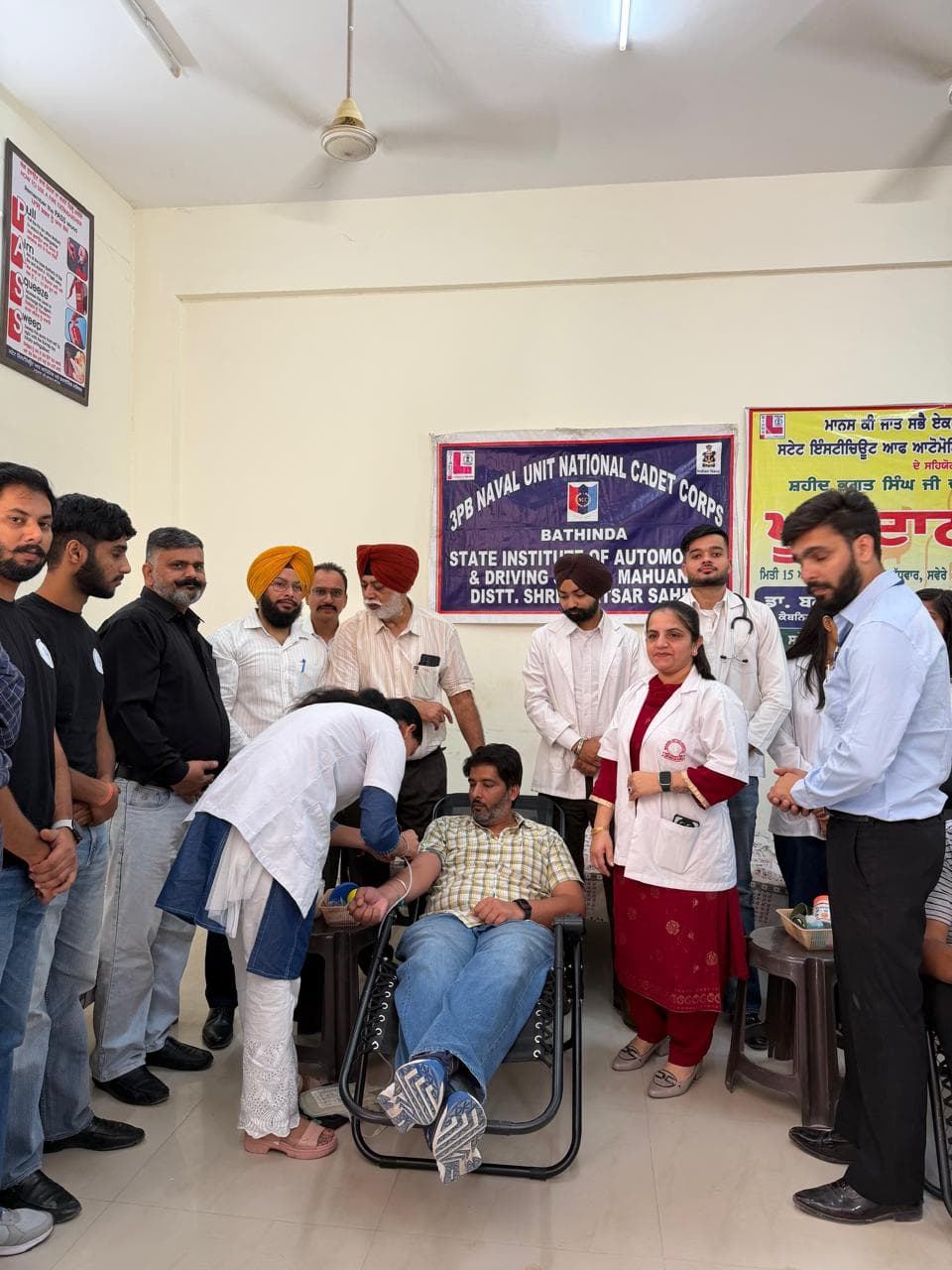 Blood donation drive in progress